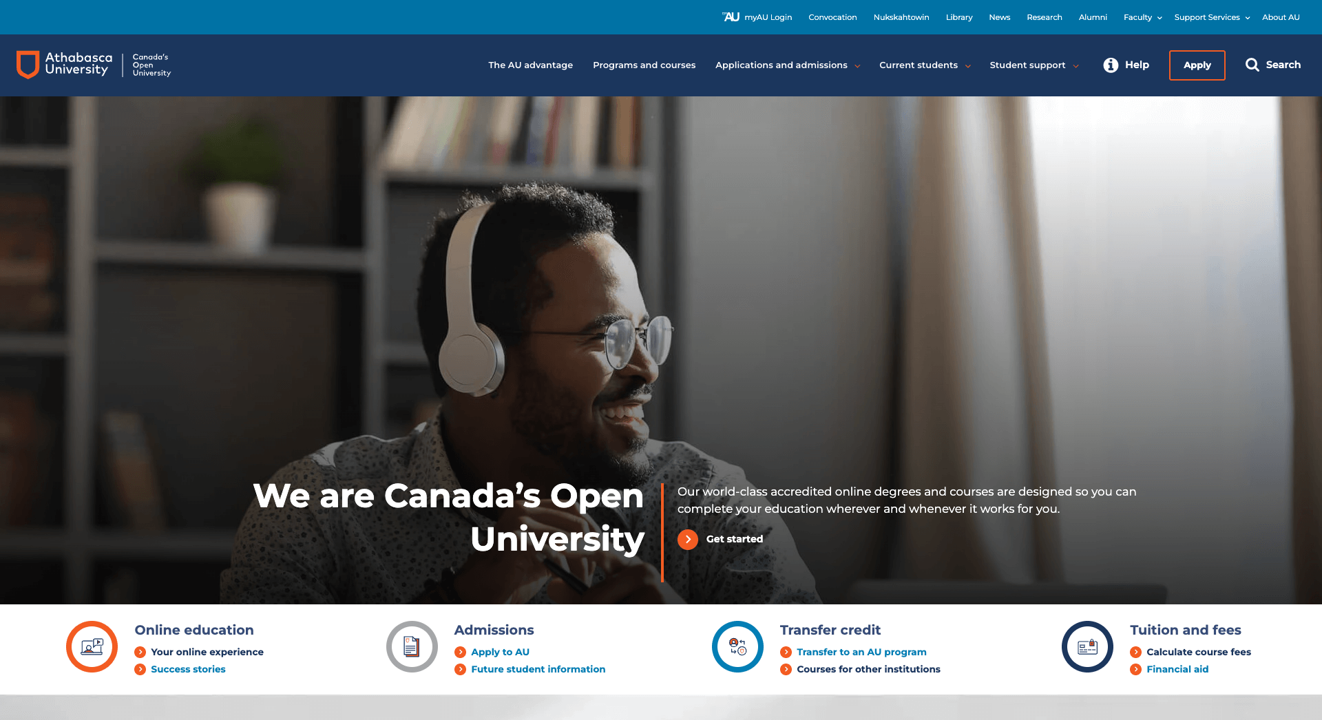 Au Launches Improved Website Athabasca University