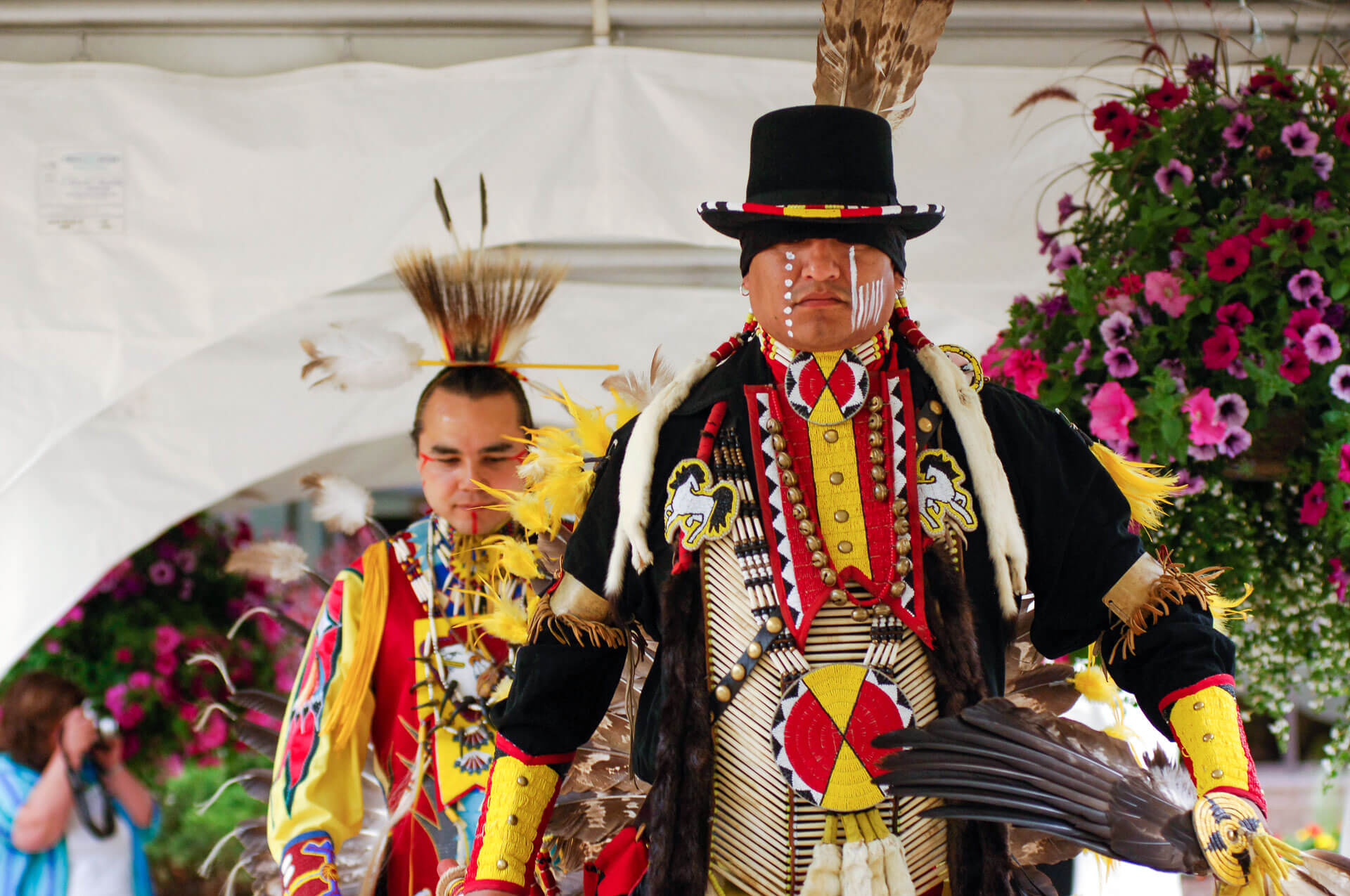 Indigenous dancers performing