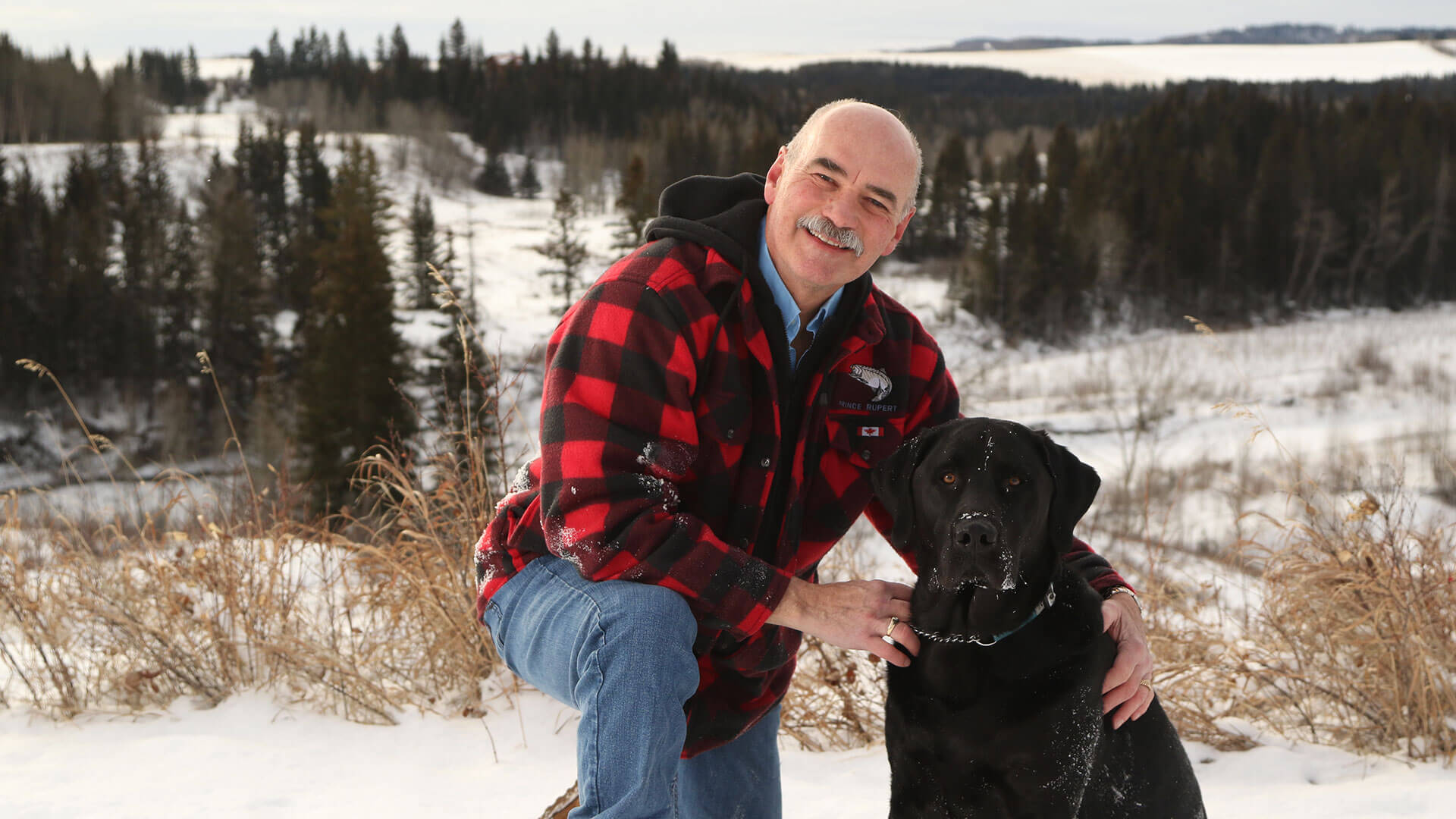 Jim Little and his dog Lucky