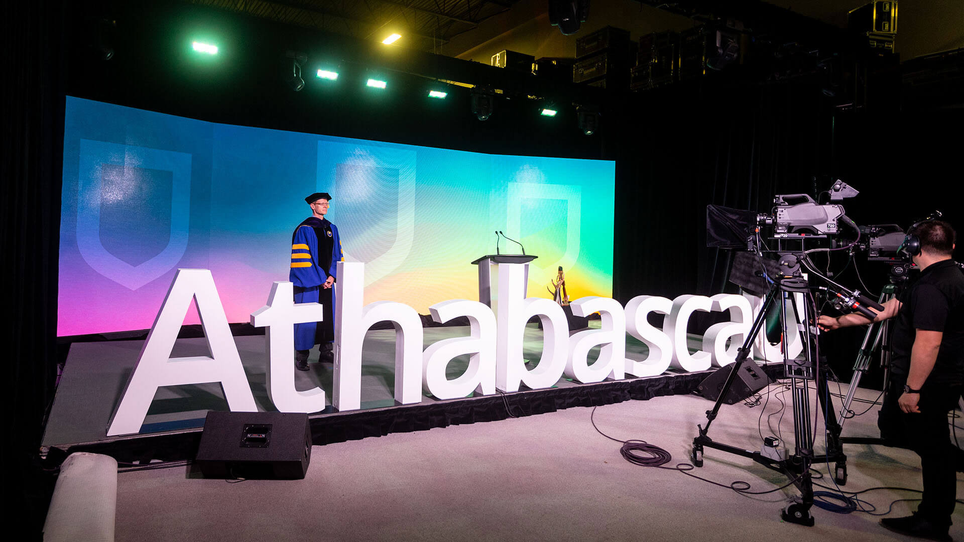 Dr. Matthew Prineas, provost and vice-president academic, delivers an address at convocation in 2022.