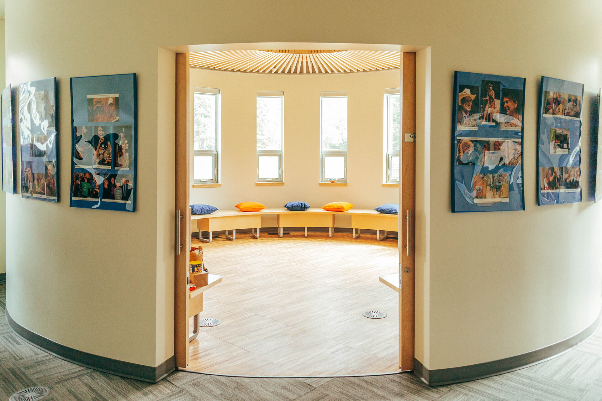 A view inside the Bertha Clark-Jones O.C. Art Gallery on AU Main