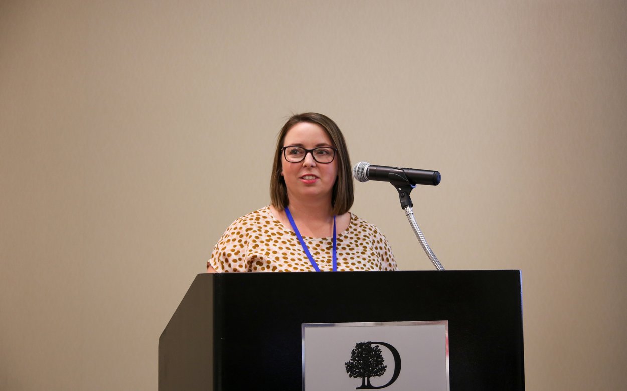 First place abstract winner Karly DeCoste (MN) presenting her research on: "Supporting Maternal Mental Health in Nova Scotia: The Experiences of Registered Nurse Lactation Consultants"