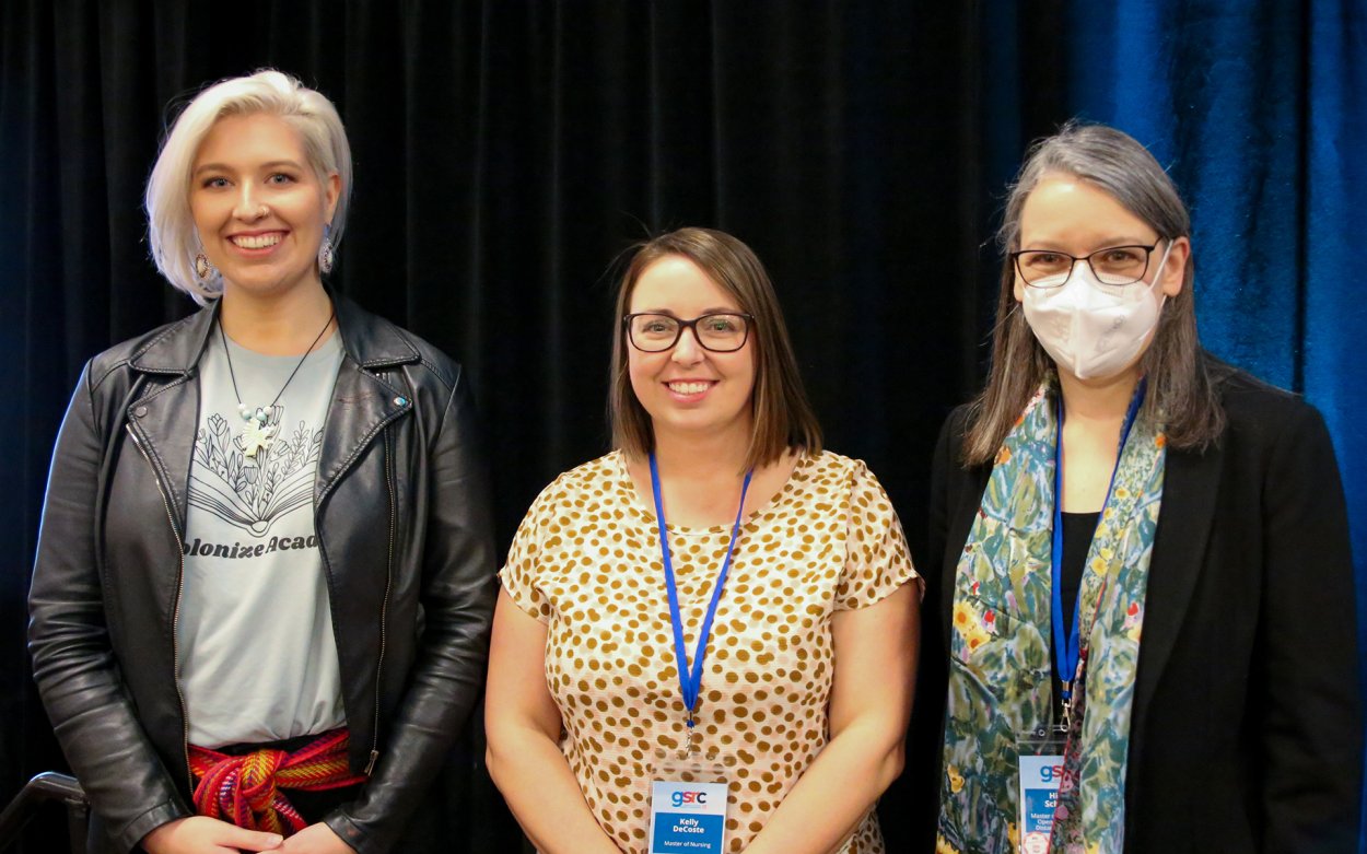 Left: Danielle White Eagle Sanford (MC), Middle: Kelly DeCoste (MN), Right: Hilary Schmidt (MEd)